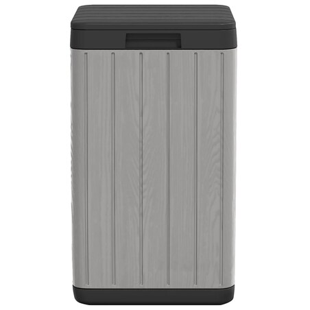 vidaXL Zewnętrzny kosz na śmieci, szary, 38x38x65 cm, PP