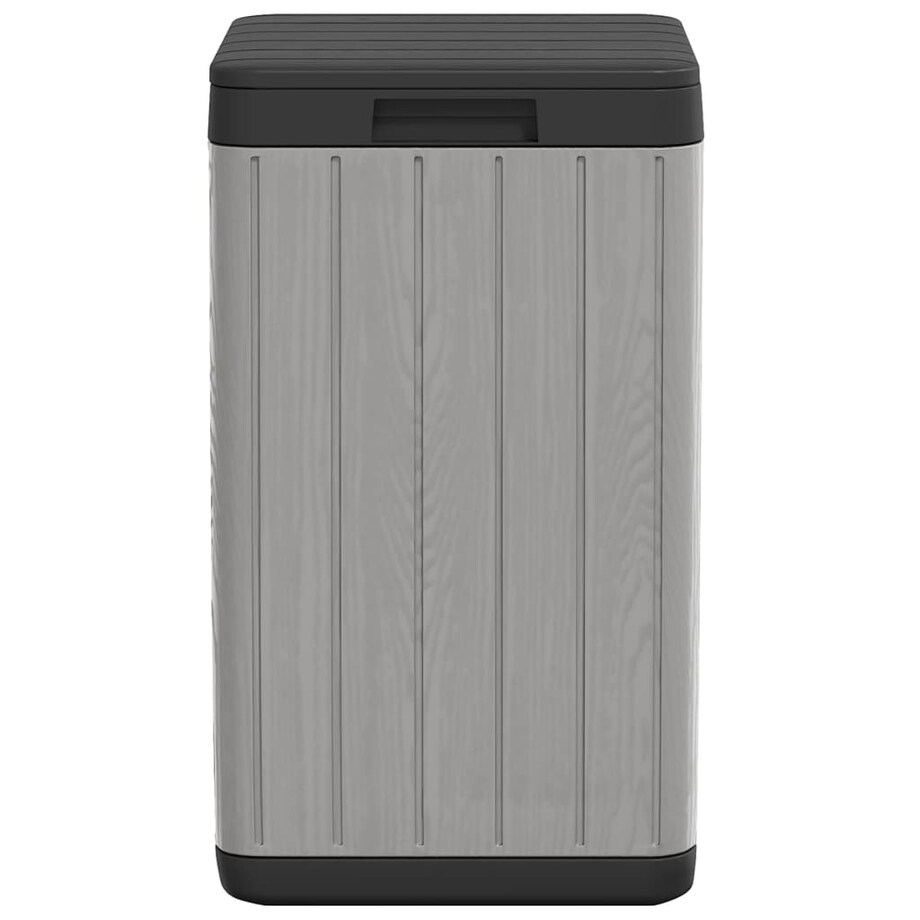 vidaXL Zewnętrzny kosz na śmieci, szary, 38x38x65 cm, PP
