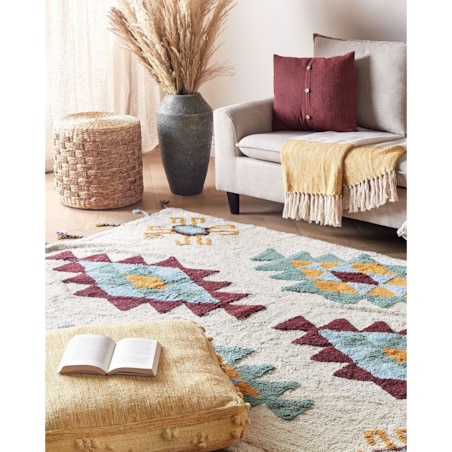 Dywan bawełniany 160 x 230 cm wielokolorowy DUZCE