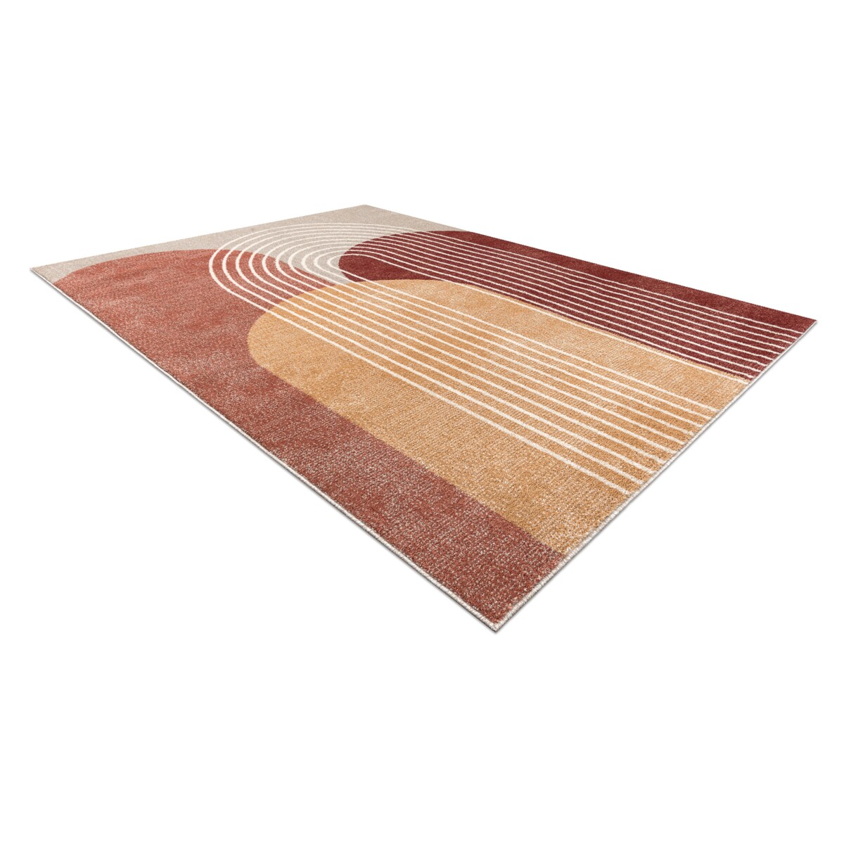 Dywan FUSION 0810 beż / terakota - 160x220 cm