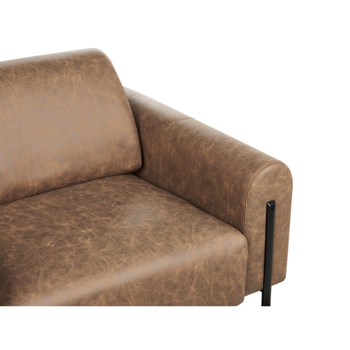 Sofa 3-osobowa brązowa ASKIM