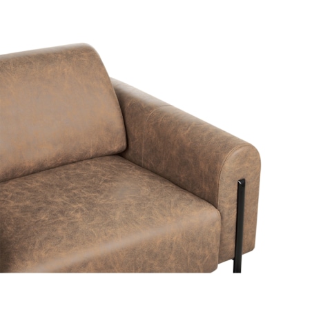 Sofa 3-osobowa brązowa ASKIM