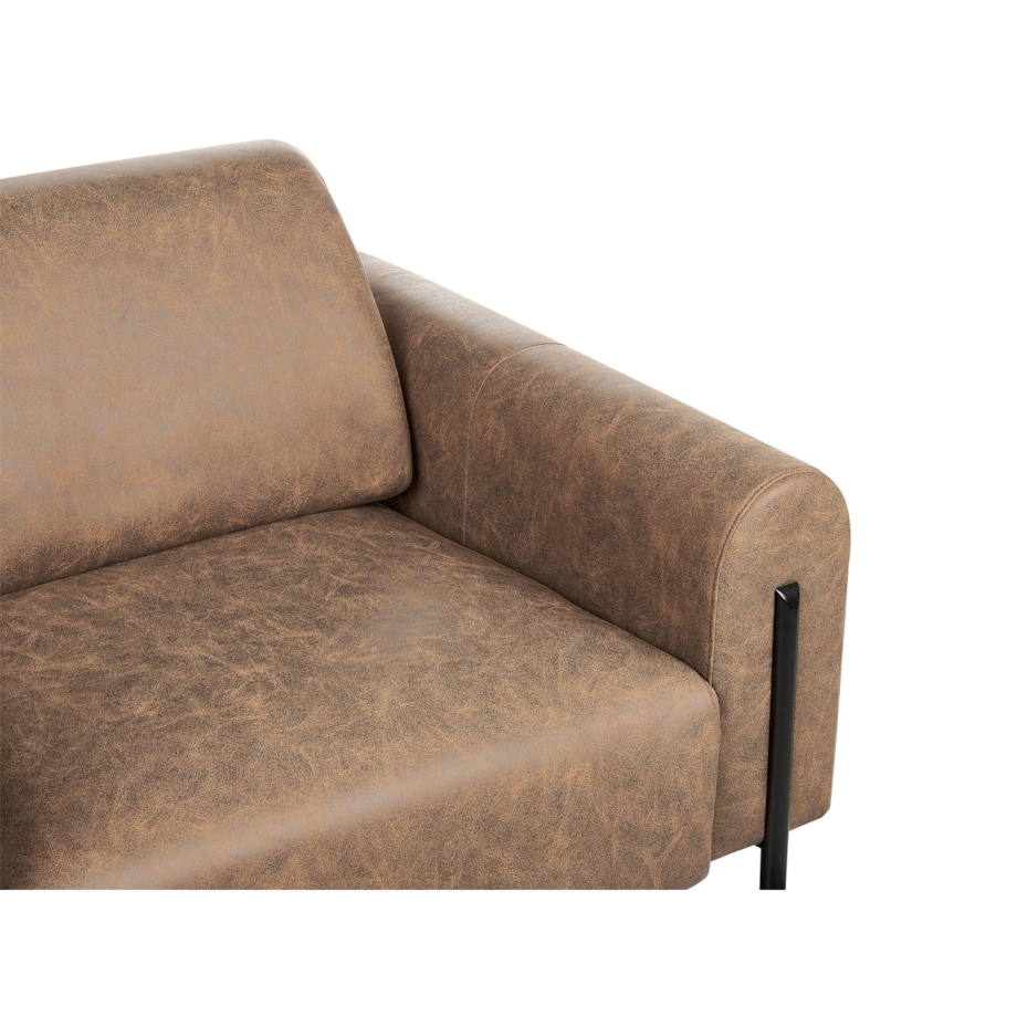 Sofa 3-osobowa brązowa ASKIM