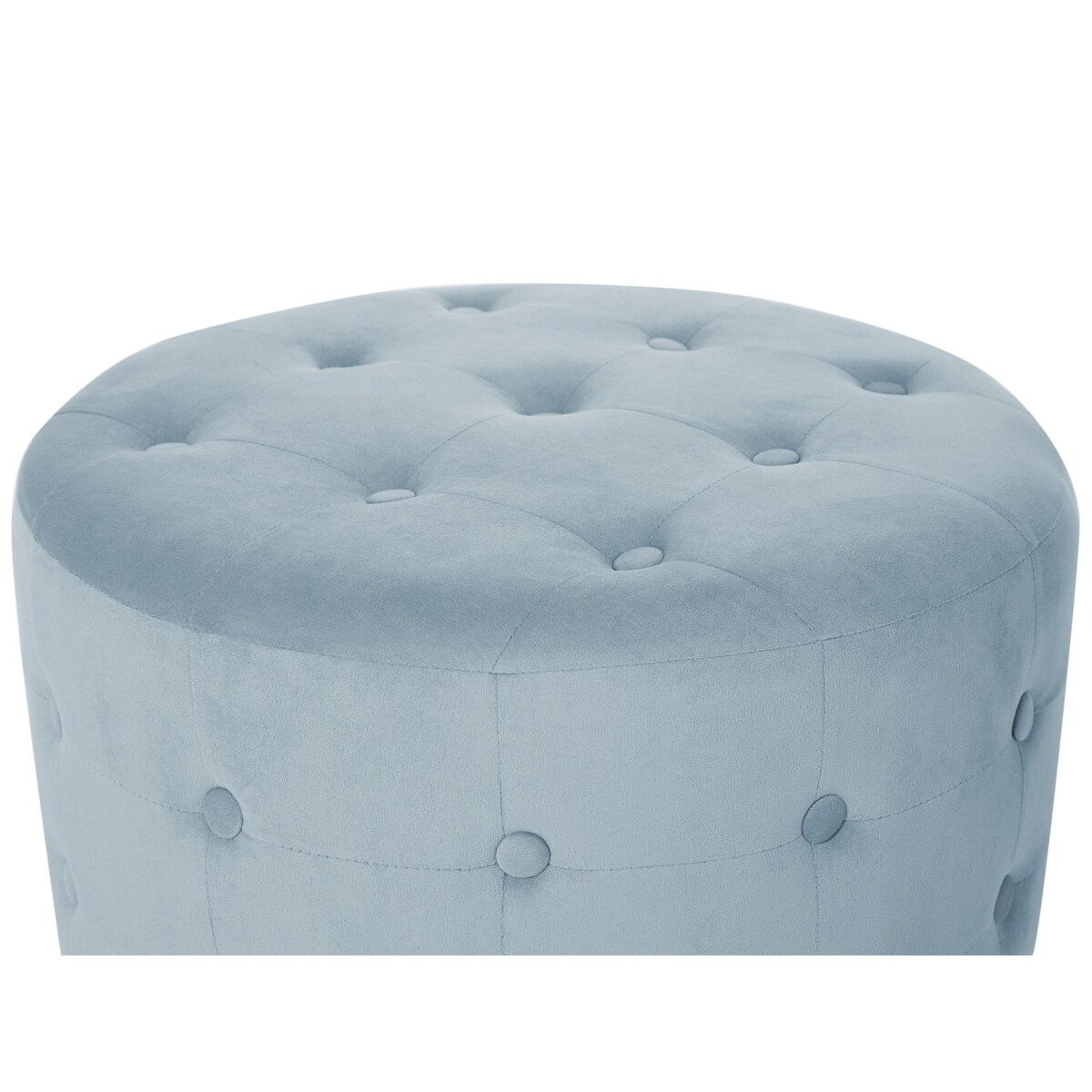 Puf welurowy ⌀ 55 cm szary TAMPA