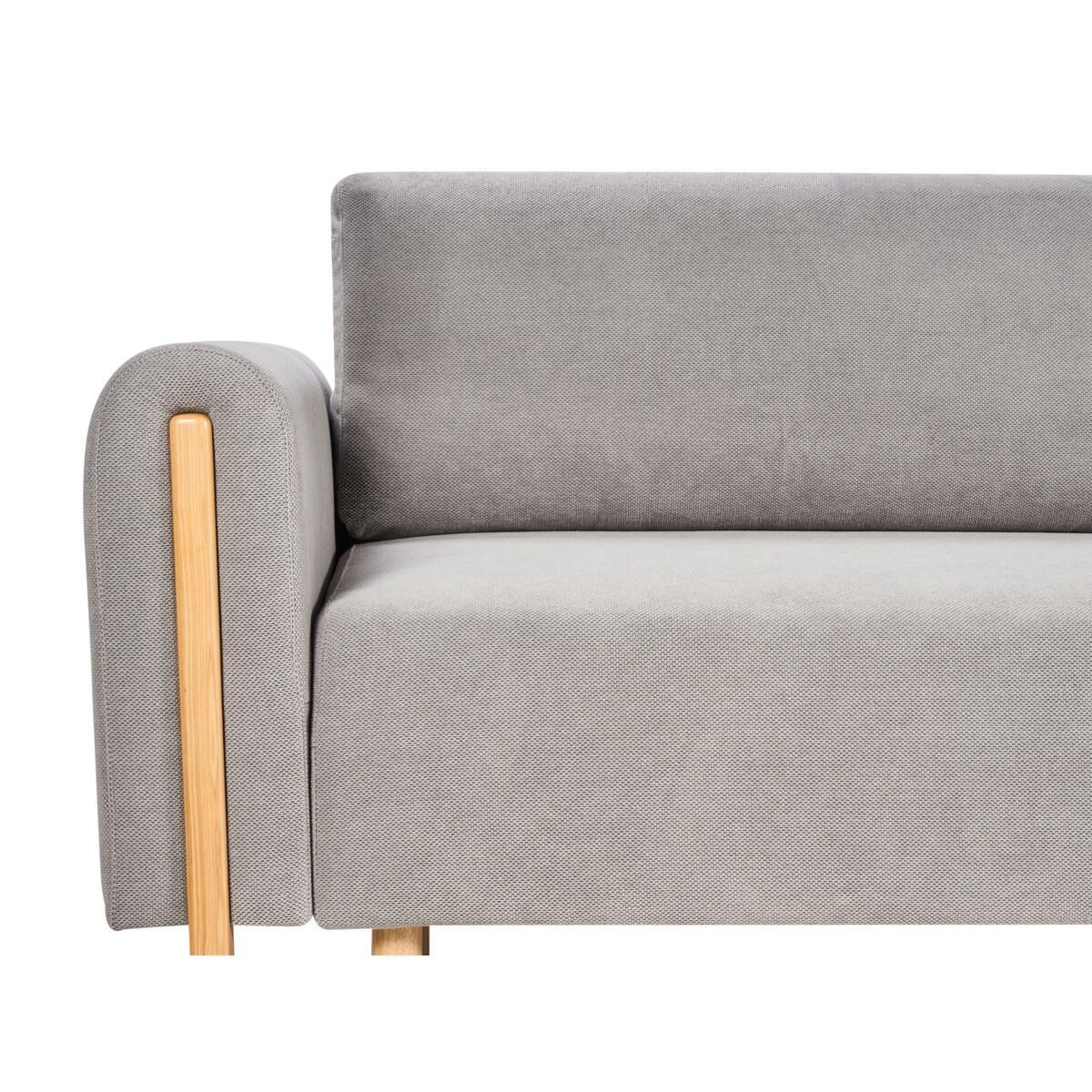 Sofa rozkładana dla 3 osób KVAM Szary ze schowkiem