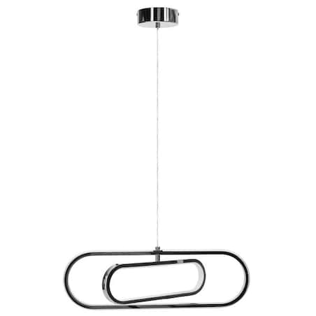 lampa wisząca led z metalu i silikonu, 35 w, 6500k owalna