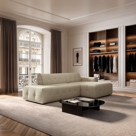 Sofa narożna prawa Tuil beżowa