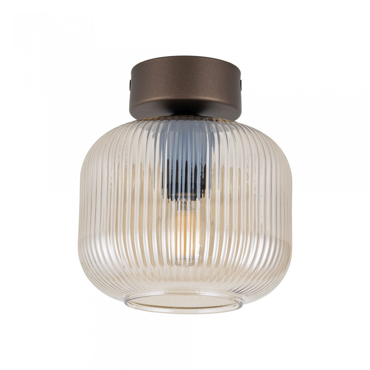 Plafon sufitowy TK Lighting SALVIA 11358 brązowy bursztynowe szkło E14 nowoczesna lampa do salonu kuchni i sypialni