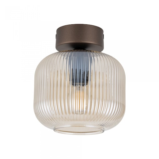 Plafon sufitowy TK Lighting SALVIA 11358 brązowy bursztynowe szkło E14 nowoczesna lampa do salonu kuchni i sypialni