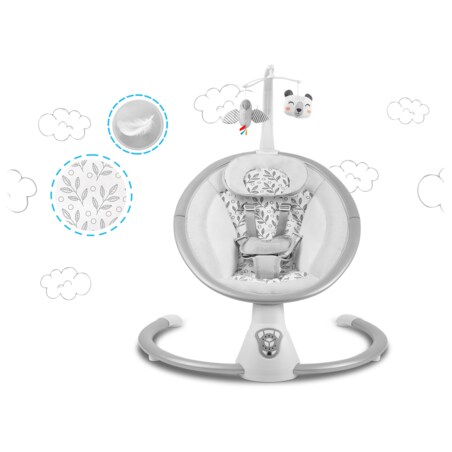 Leżaczek elektryczny kołyska z pilotem melodie Ricokids