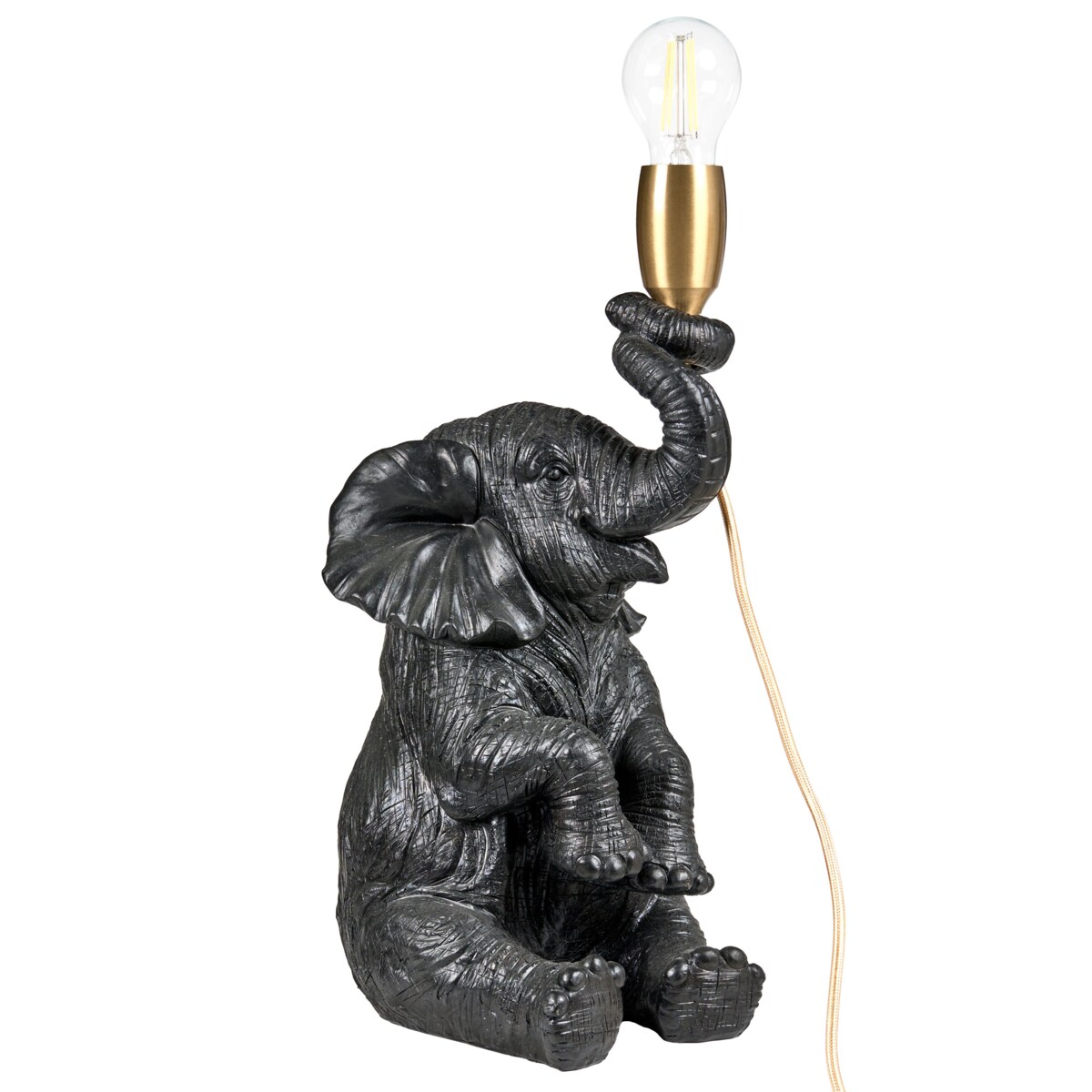 Lampa stołowa Słoń FORTUNA Czarny