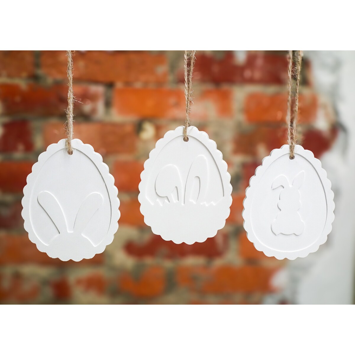 Wielkanocne zawieszki z gipsu polimerowego/acrylu 6 szt