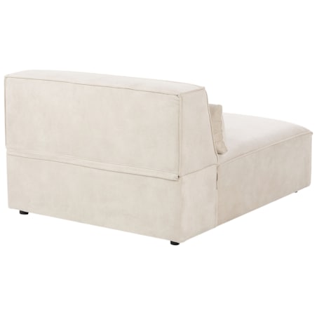 Sofa modułowa 2-osobowa bez podłokietników welurowa beżowa HELLNAR