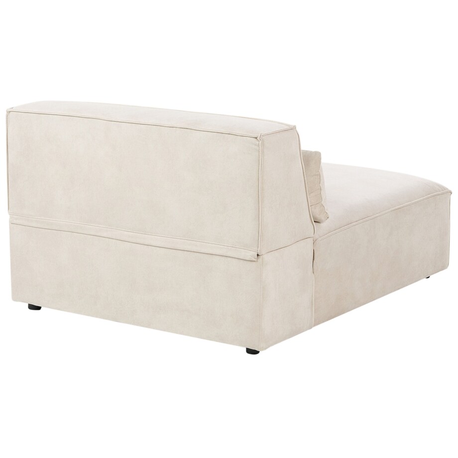 Sofa modułowa 2-osobowa bez podłokietników welurowa beżowa HELLNAR