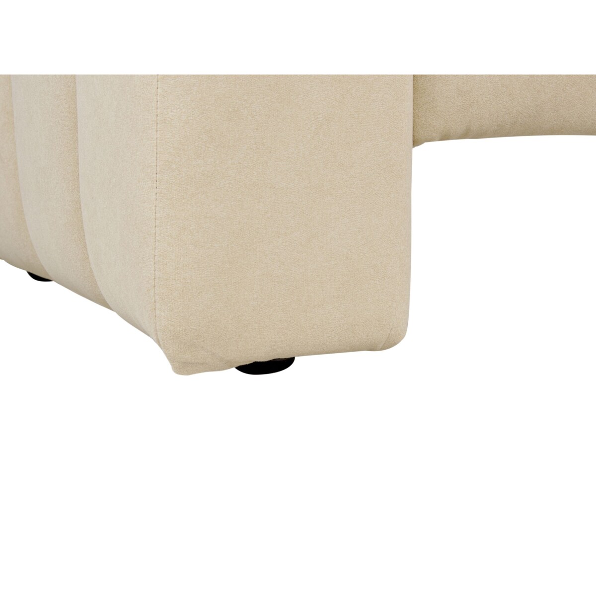 Szezlong welurowy lewostronny beżowy LANNILS