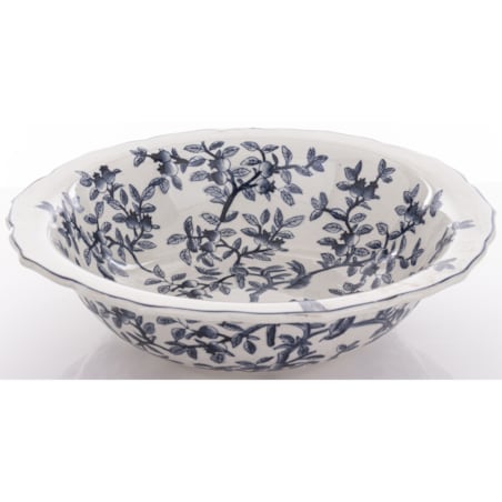 Dzbanek porcelanowy dekoracyjny 26x17x22 i 9x34x34 cm MODELLO BLU z misą
