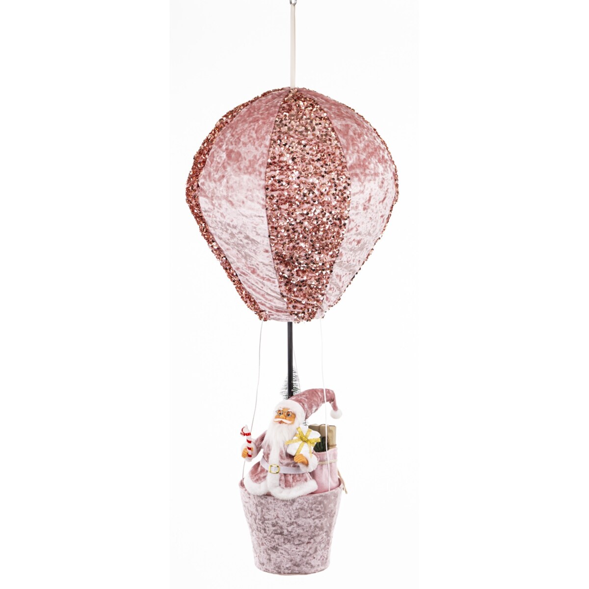 Figurka - Mikołaj w balonie 93x37x37 cm BALOON różowy