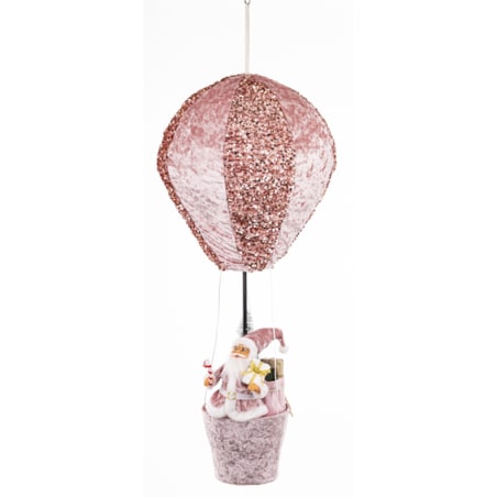 Figurka - Mikołaj w balonie 93x37x37 cm BALOON różowy