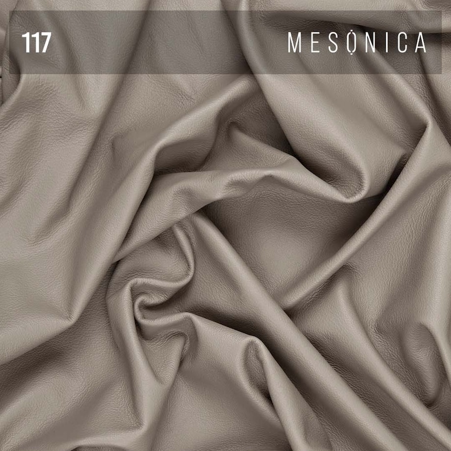 Sofa 3-osobowa Musso szara z pikowanym siedziskiem