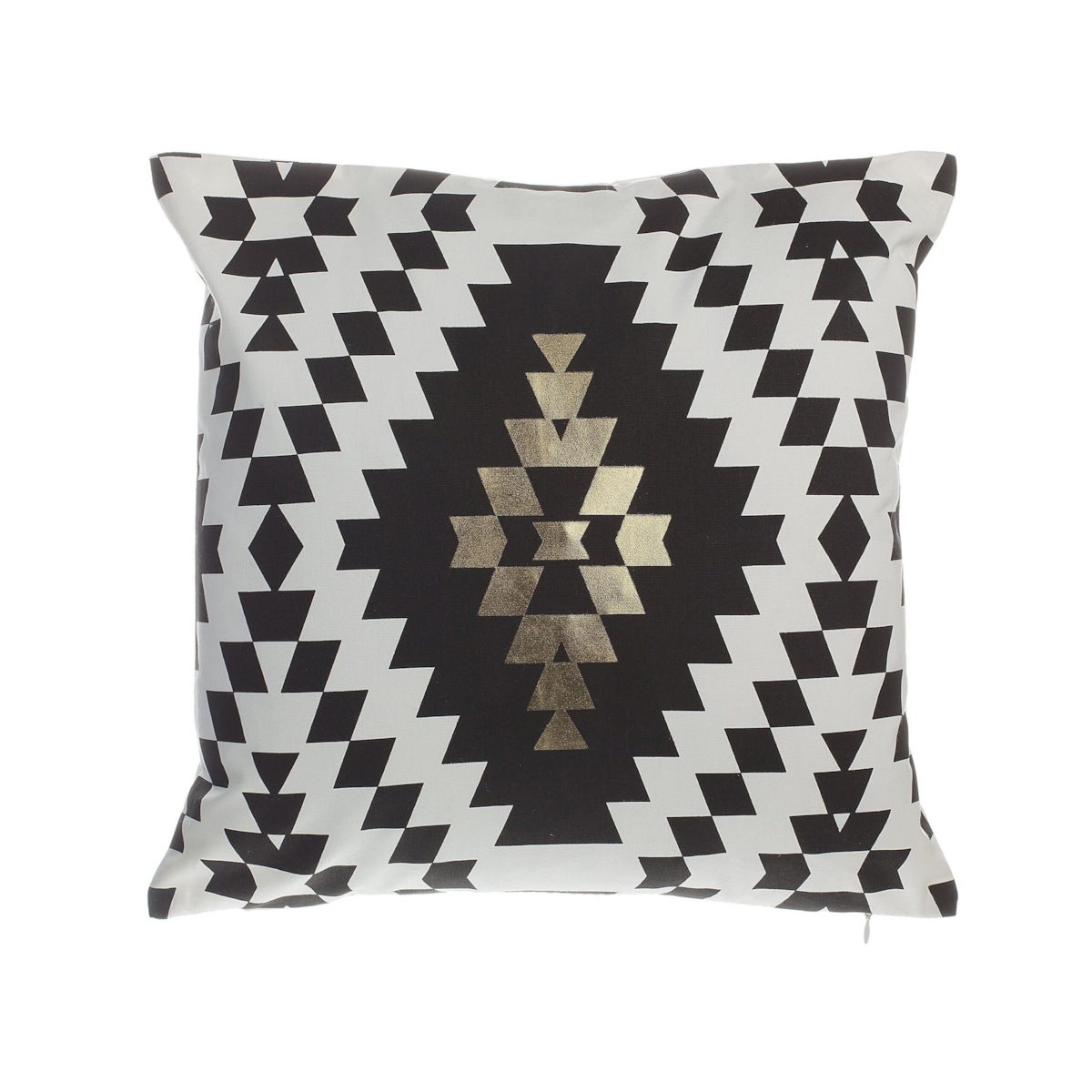 2 bawełniane poduszki dekoracyjne w romby 45 x 45 cm czarno-białe COLEUS