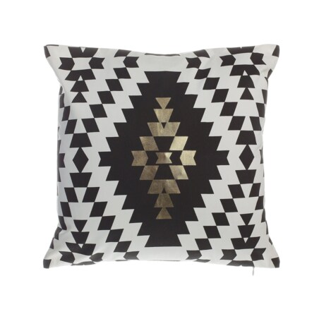 2 bawełniane poduszki dekoracyjne w romby 45 x 45 cm czarno-białe COLEUS