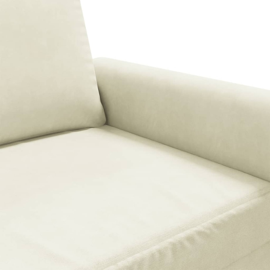 vidaXL Sofa 2-osobowa, kremowy, 120 cm, tapicerowana aksamitem