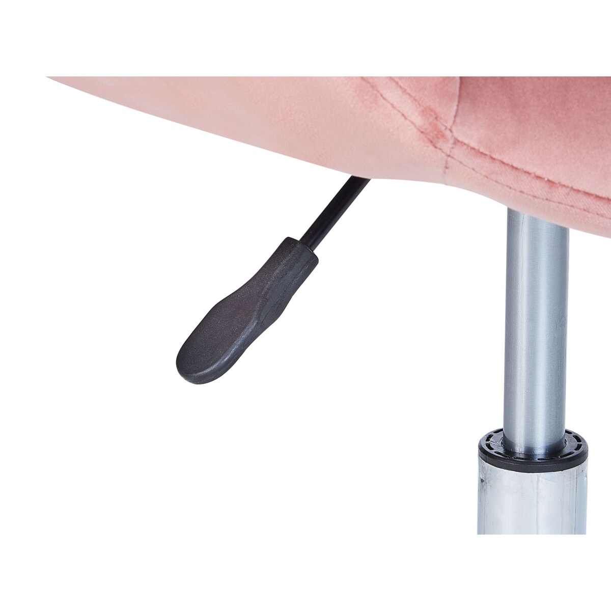 Krzesło biurowe regulowane welurowe różowe LABELLE