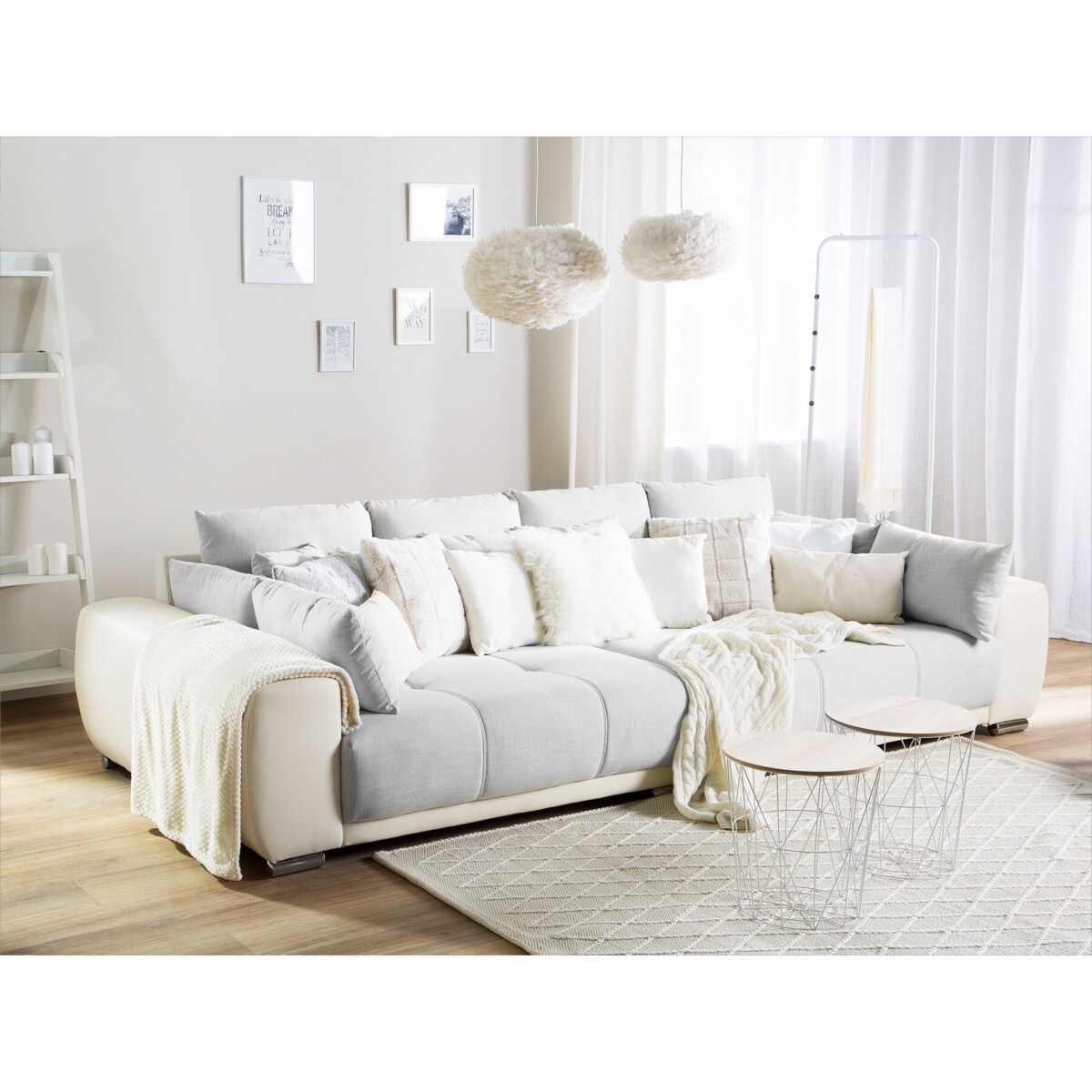 Sofa 4-osobowa jasnobeżowa TORPO