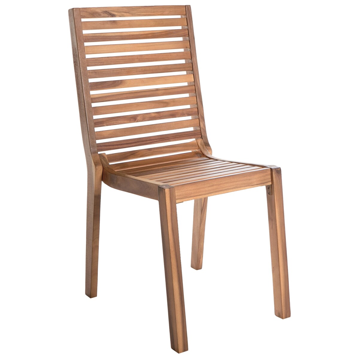 Zestaw 4 krzeseł ogrodowych OMBRIANO Certyfikowane drewno akacjowe Jasne drewno