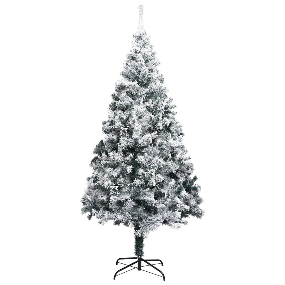 vidaXL Sztuczna choinka, flokowana śniegiem, zielona, 300 cm, PVC
