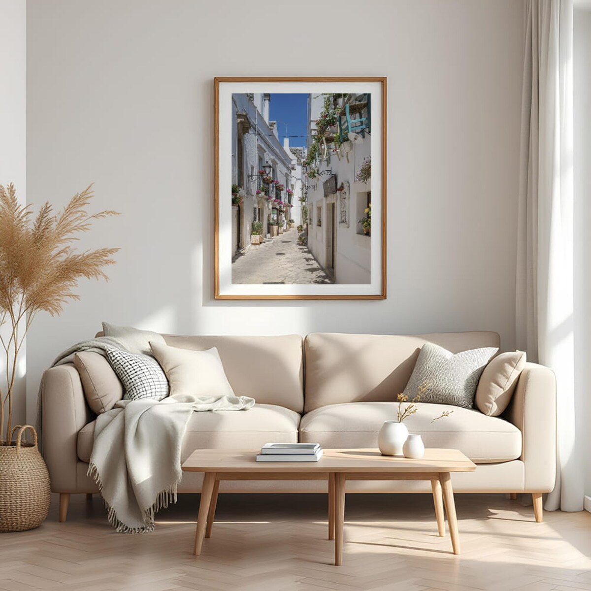 plakat malownicza uliczka locorotondo apulia włochy 50x70