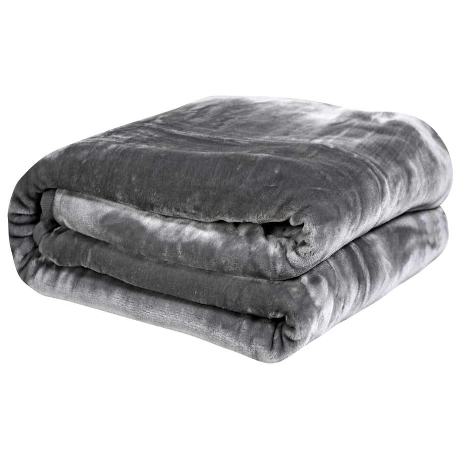 Koc Narzuta 160X200 Cm Na Łóżko Miękki Gruby Ciepły Akrylowy Szary
