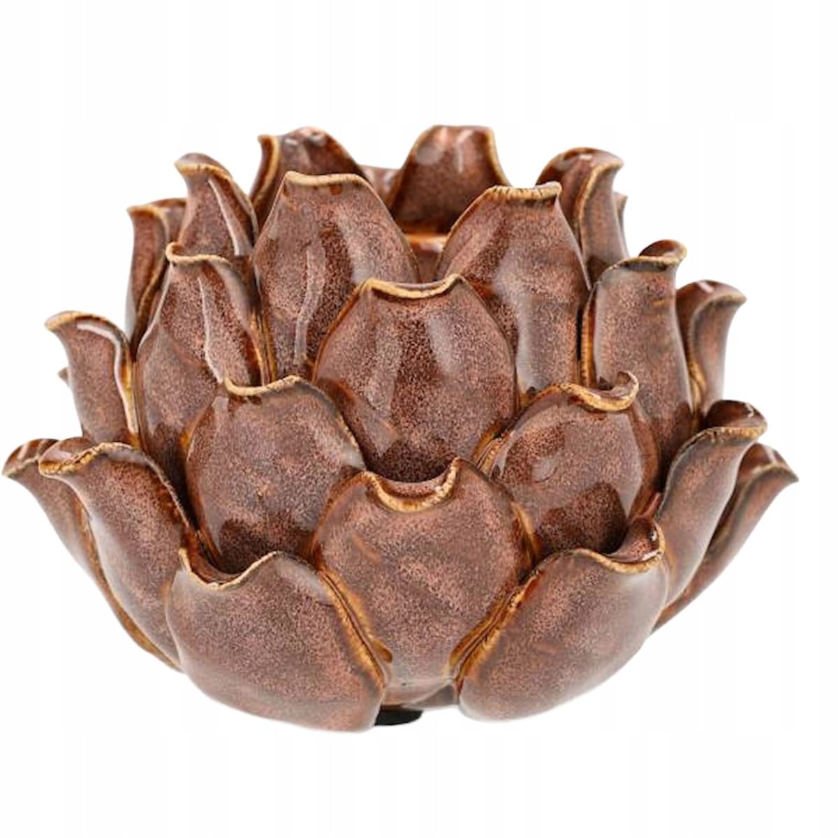 ŚWIECZNIK 2w1 TEALIGHT KANDELABR BOHO LOFT RÓŻOWY CERAMICZNY NA 1 ŚWIECĘ