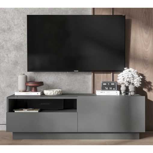 Szafka RTV Komoda Loft Grafit MAT stojąca / wisząca szuflada 120 cm