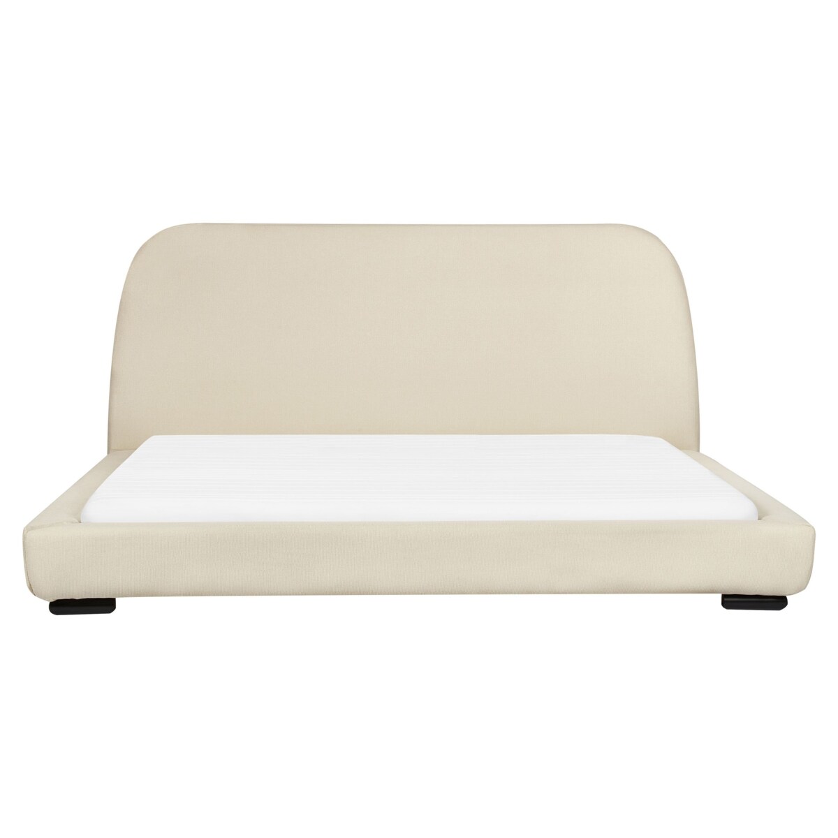 Łóżko tapicerowane 180 x 200 cm beżowe ROISEL