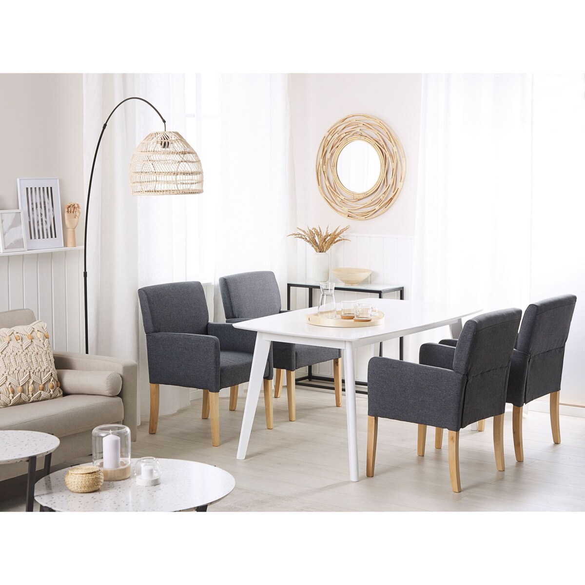 Krzesło do jadalni ciemnoszare ROCKEFELLER