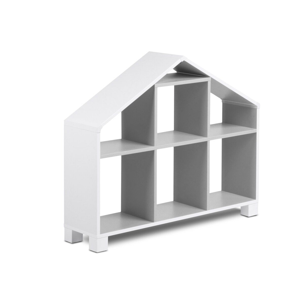 KONSIMO MIRUM Zestaw mebli w kształcie domku dla dzieci w kolorze szarym składający się z 6 elementów