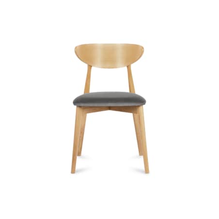 KONSIMO RABI drewniane krzesła 2 sztuki dąb szary welur