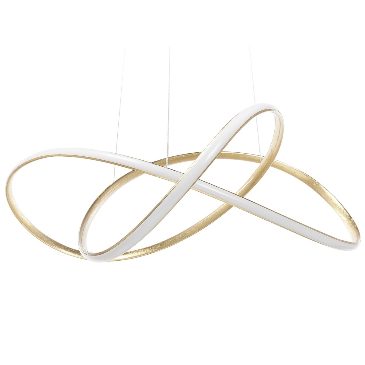 Lampa wisząca LED metalowa złota TUMEN