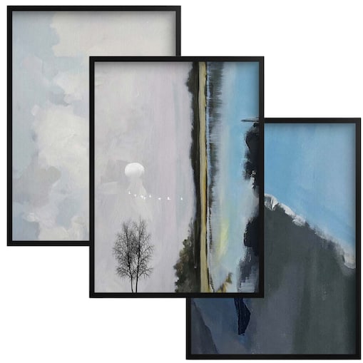 Komplet Plakatów na ścianę Obrazy ścienne do salonu zestaw 30x40 Abstrakcja