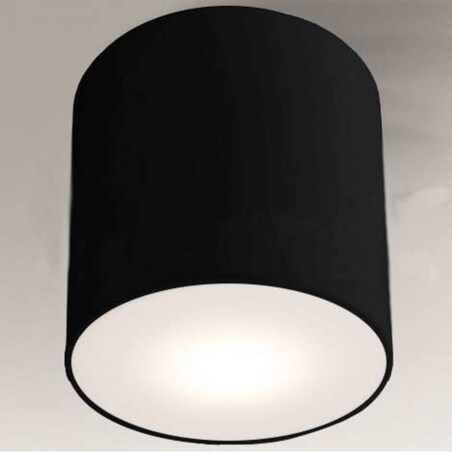 Lampa sufitowa tuba ZAMA 1129 Shilo metalowy plafon okrągły czarna