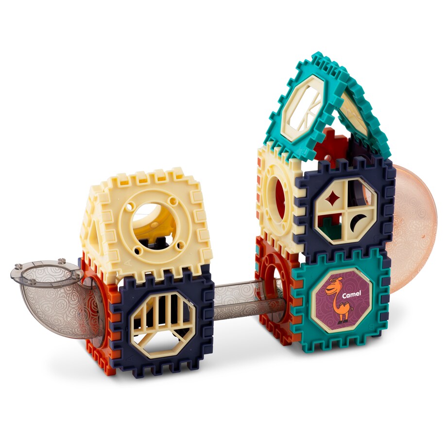 Klocki konstrukcyjne duże ze zjeżdżalnią 3d Ricokids