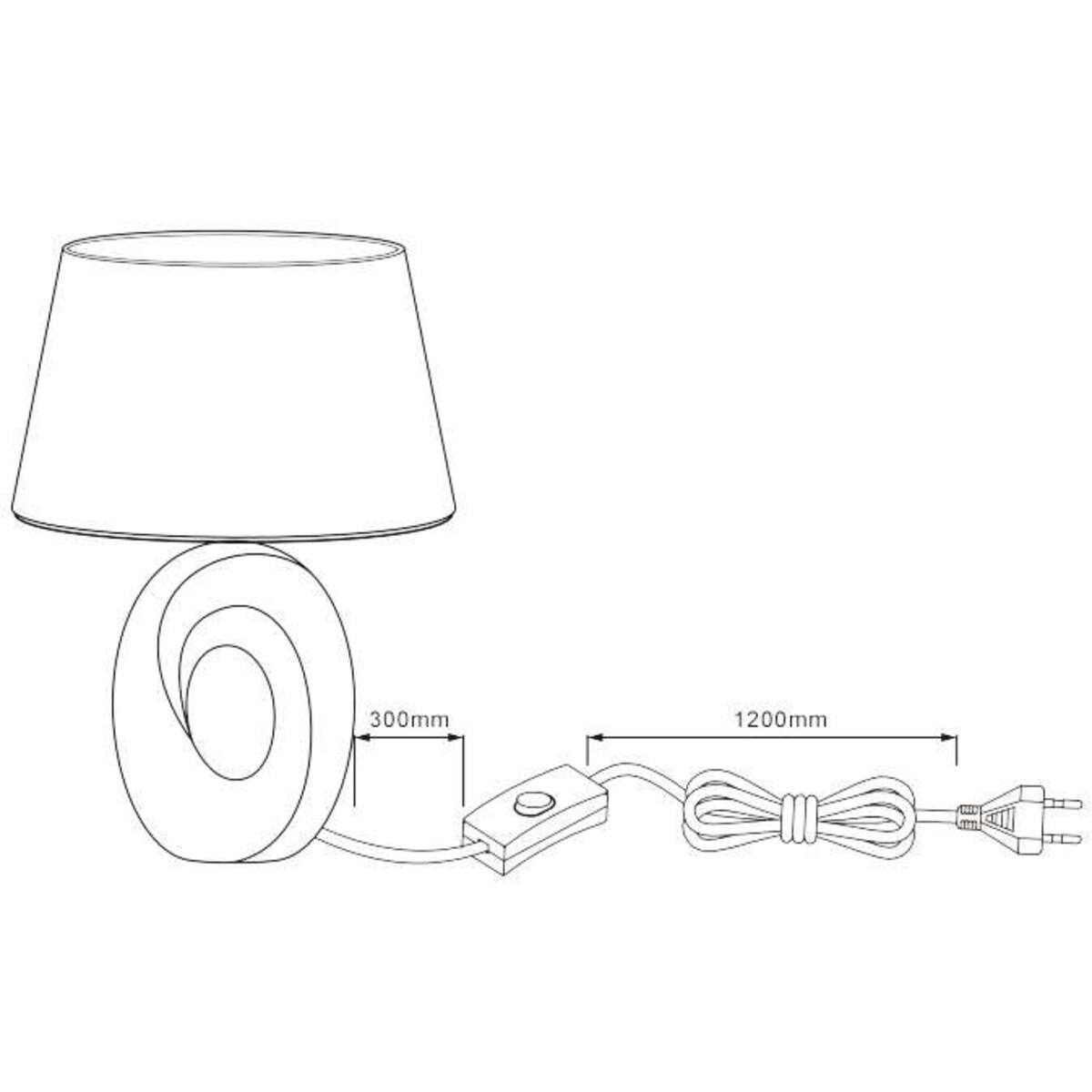 Nocna LAMPKA stojąca TABA R50521079 RL Light abażurowa LAMPA stołowa na biurko czarna złota