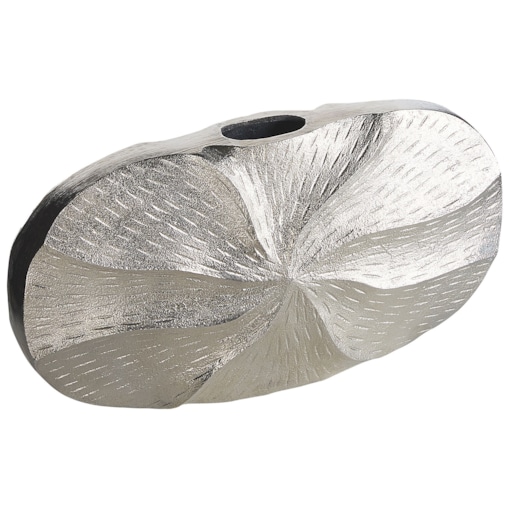 Wazon na kwiaty metalowy srebrny URGENCH