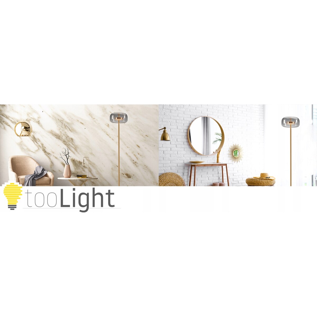 Lampa Podłogowa Stojąca Led Złota