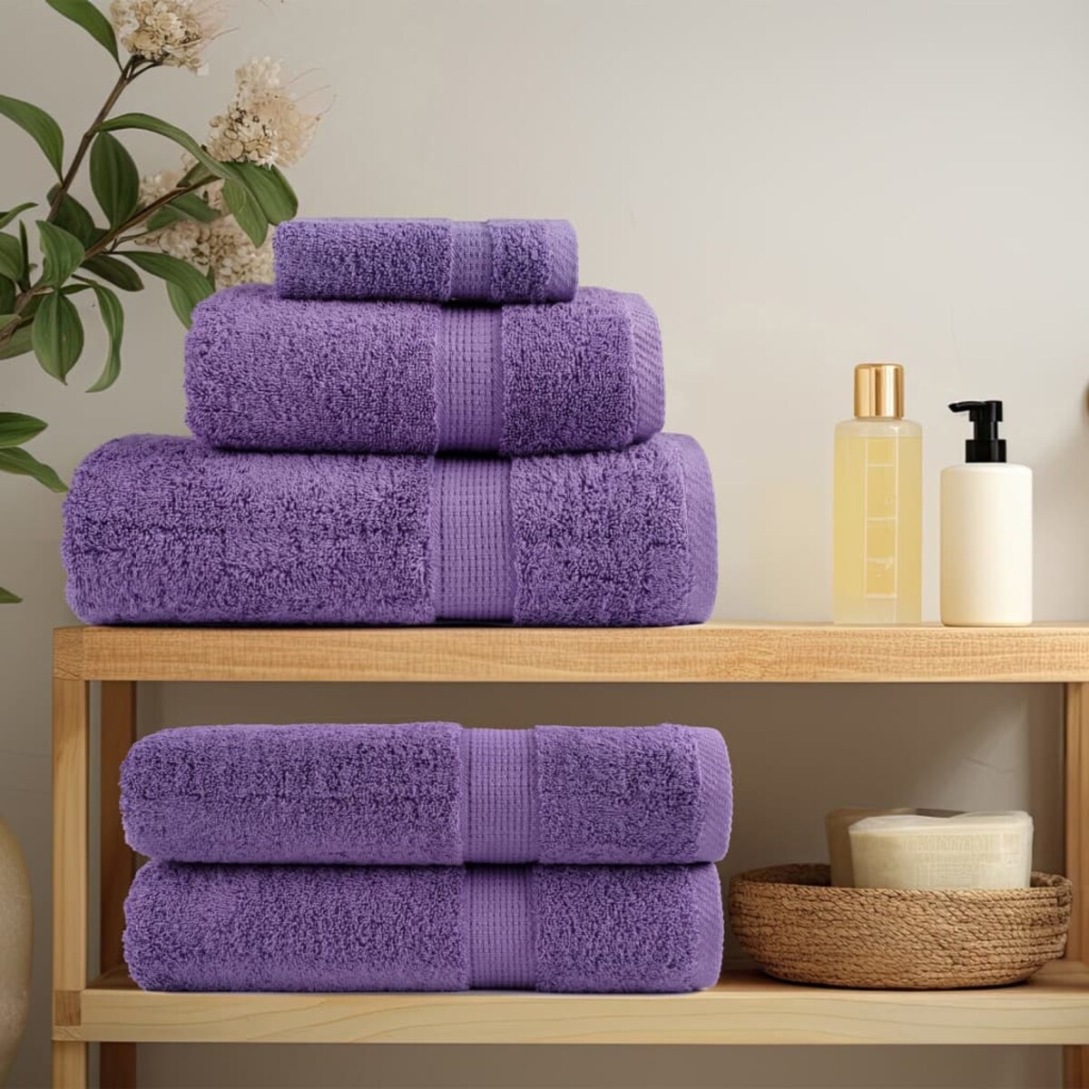 vidaXL Ręczniki premium SOLUND, 4 szt., 100x150 cm, 600 g/cm²