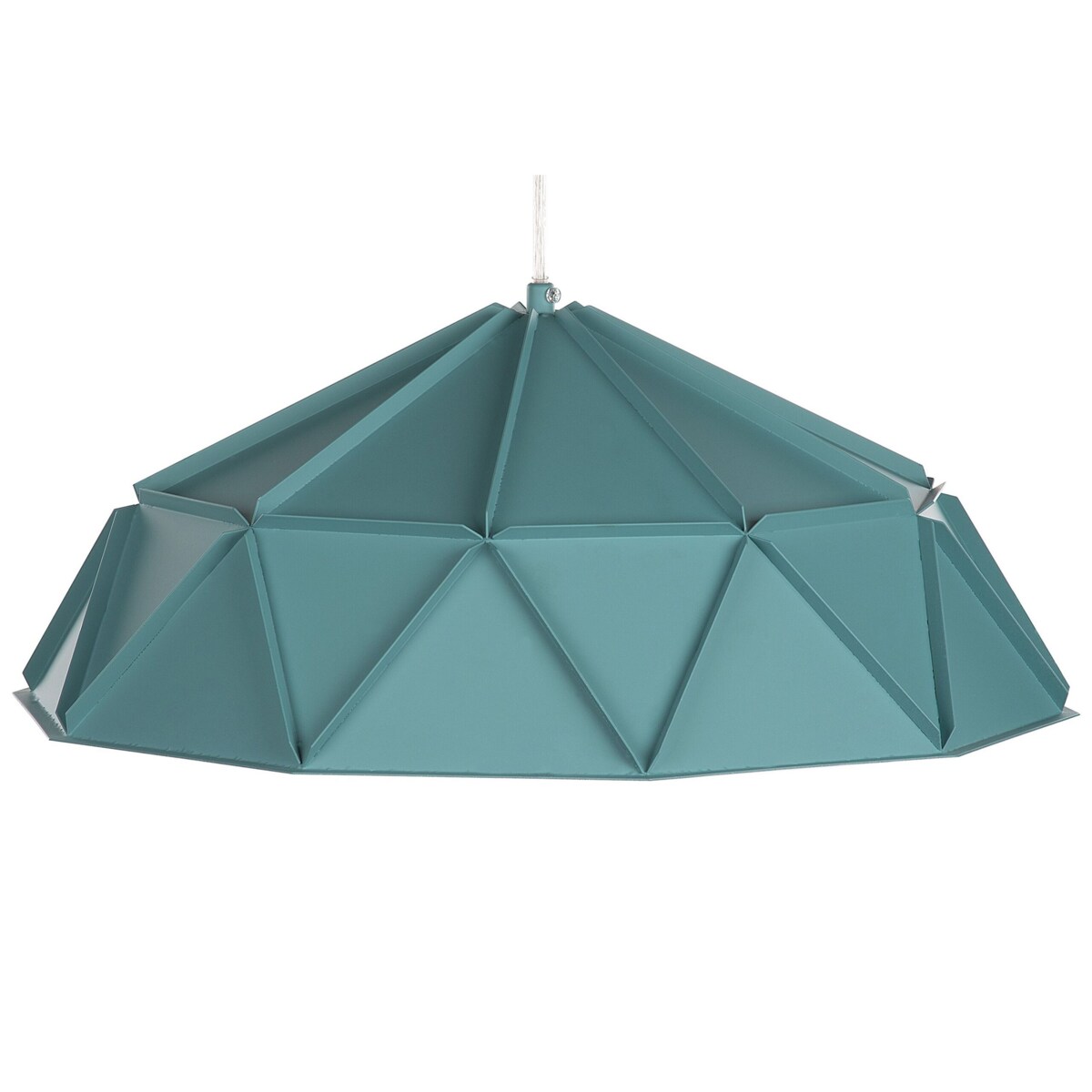 Lampa wisząca metalowa turkusowa SENIA