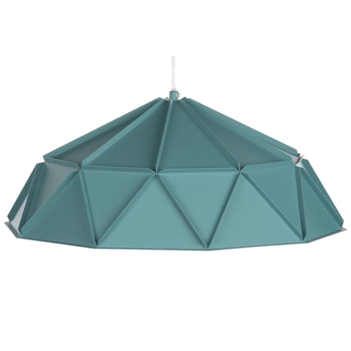 Lampa wisząca metalowa turkusowa SENIA