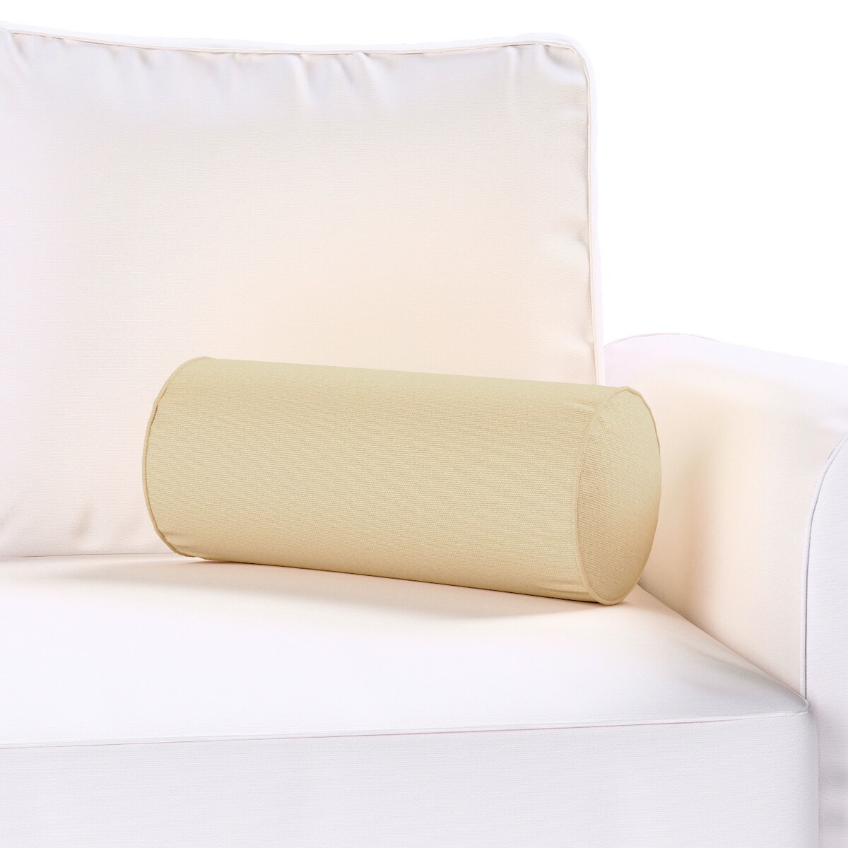 Poduszka wałek prosty, waniliowy, Ø16 x 40 cm, Loneta