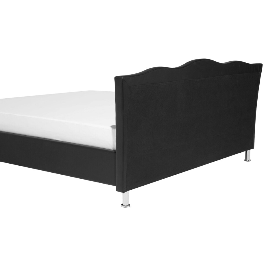 Łóżko ekoskóra 180 x 200 cm czarne METZ